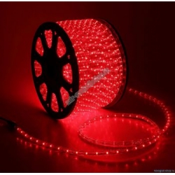 Дюралайт LED круглый 2-х проводной, фиксинг, 13мм 45м, кратность резки 1м, расстояние между светодиодами 2,7см, красный